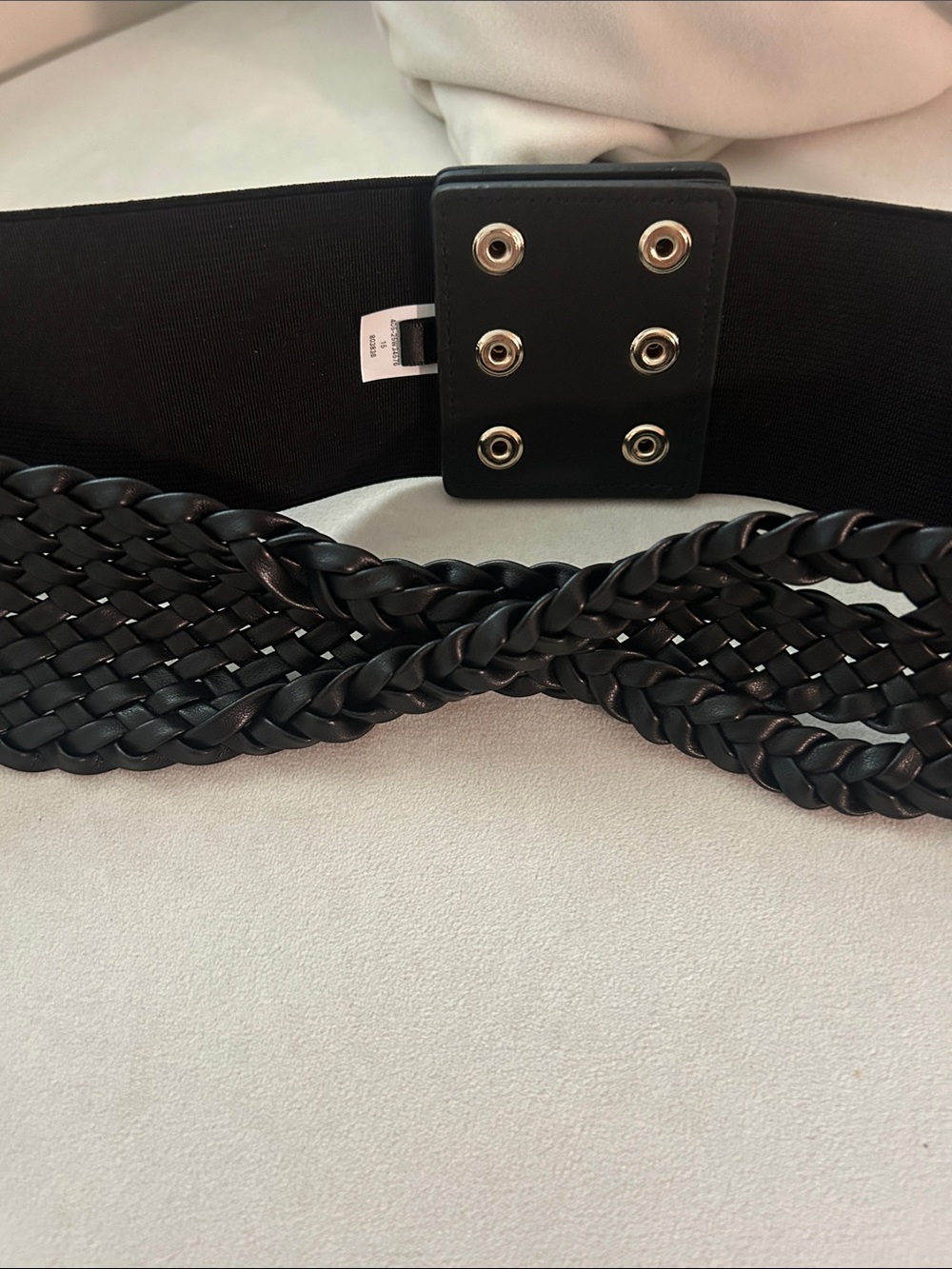 White House Black Market Black Braided Belt
